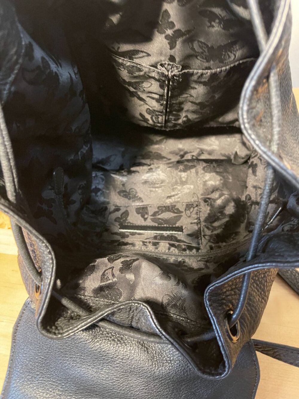 Rebecca Minkoff Moto Black Leather Backpack  Butter Soft Leather Tassel Detail - Picture 7 of 12